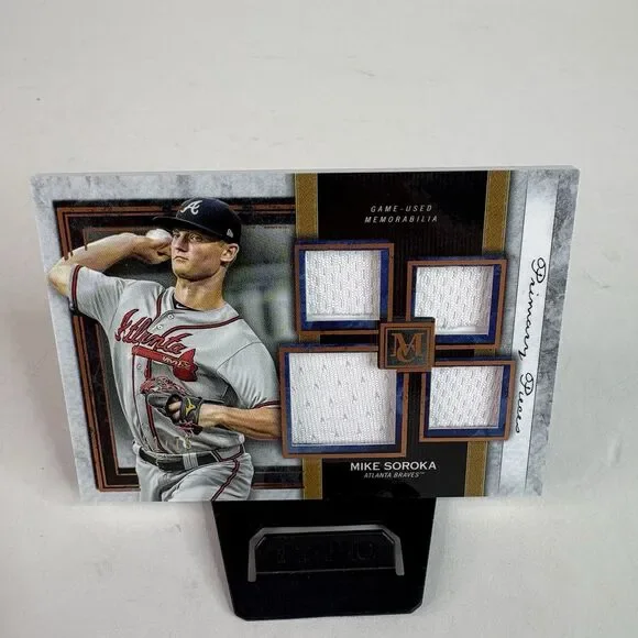 Mike Soroka Topps Primary Pieces Quad Relic Patch, Atlanta Braves 2020 SPQR-MSO - Picture 1 of 4